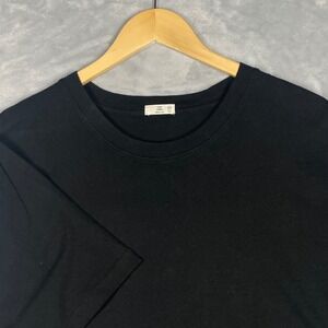 Flint and Tinder Mens 2XL Tall Black Cotton Crew Neck Short Sleeve T-Shirt USA